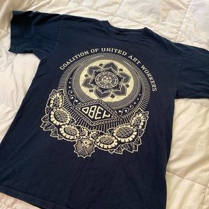 OBEY Navy United Art Workers T-shirt